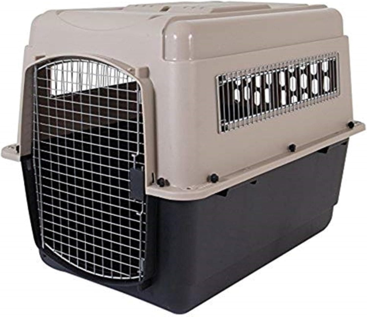 Large plastic airline-approved pet travel crate
